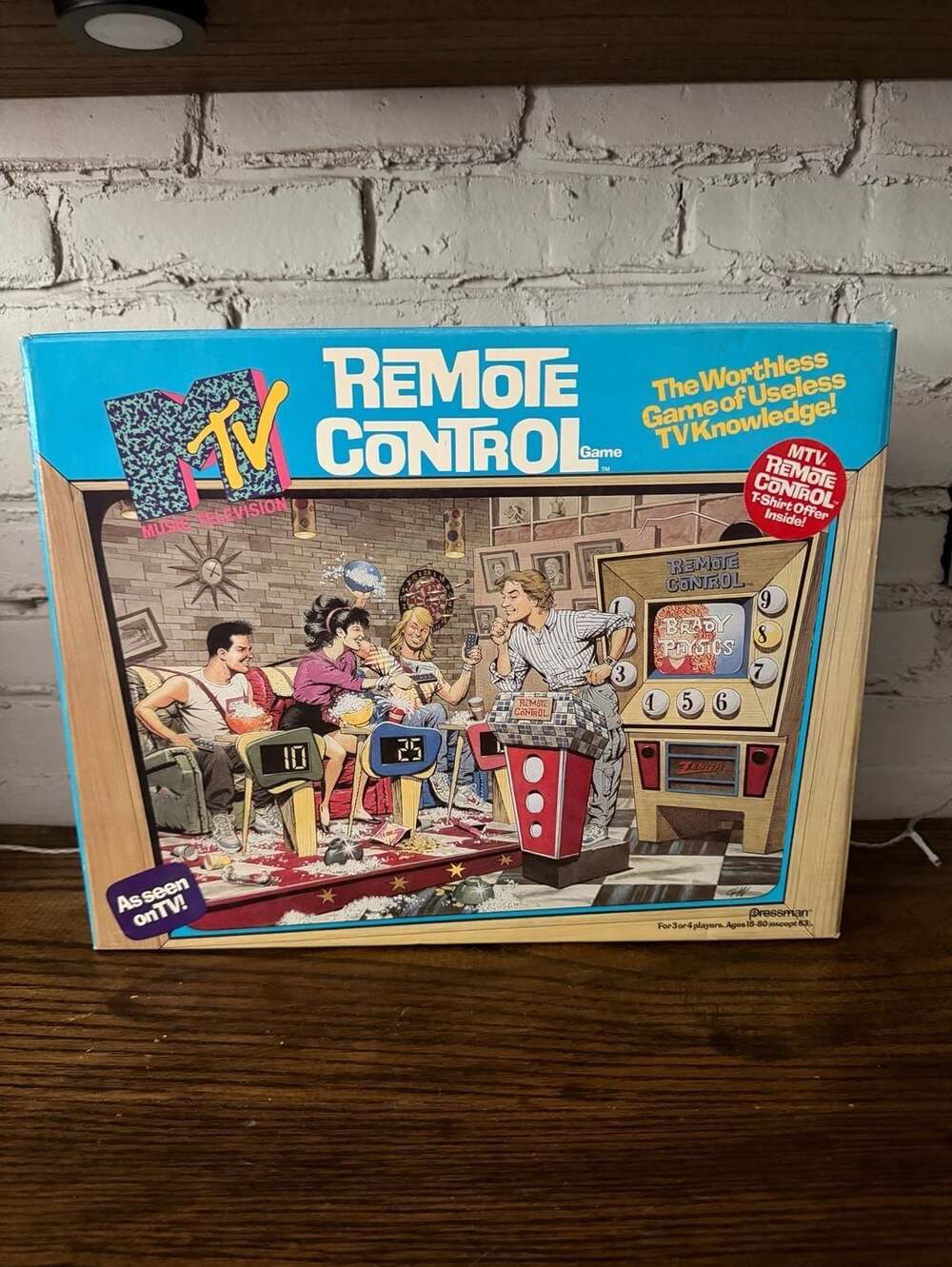 VTG 1989 MTV Remote Control Trivia Board Game Pressman complete